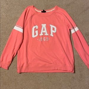 Pink GAP crew neck sweatshirt